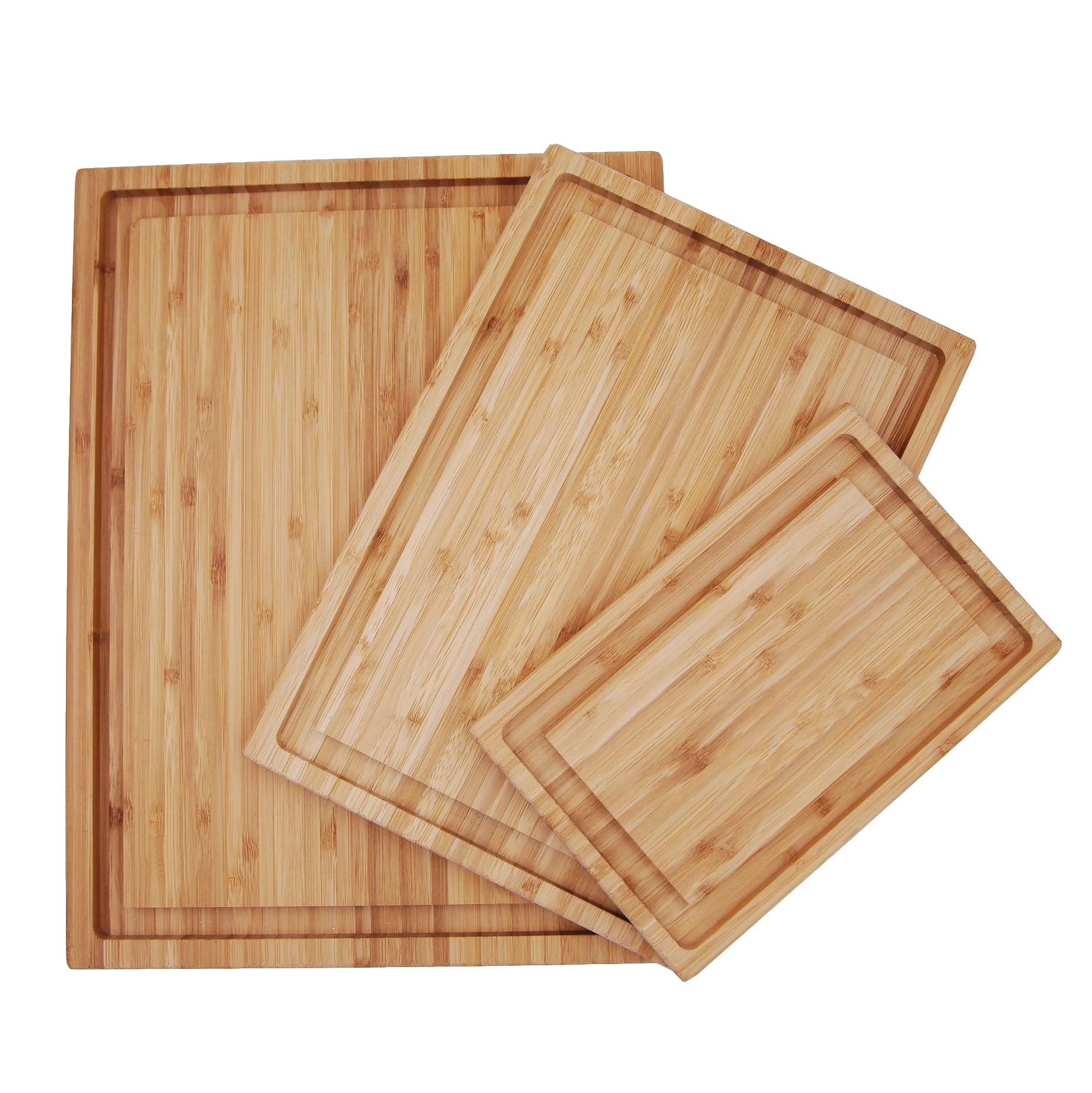ECO Friendly Bamboo 100% Premium Organic 3 pcs bamboo  cutting board with groove