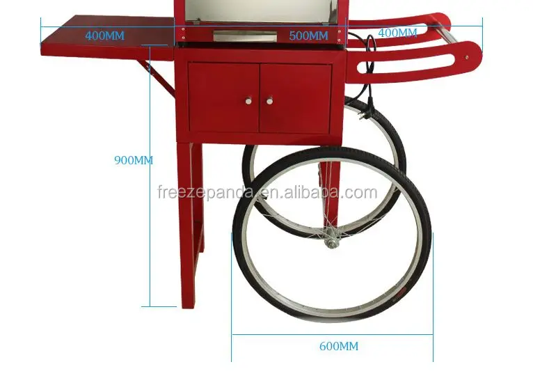 portable electric automatic mini caramel popcorn maker vending machine with cart