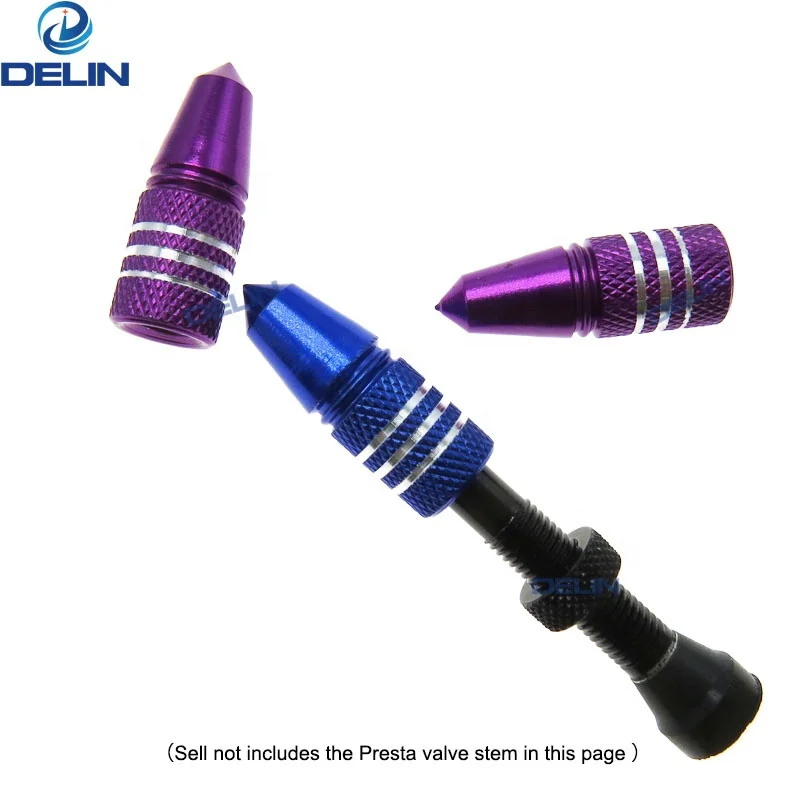 Multi-Color Aluminum Alloy Bullet shape Presta Valve Cap Dust Covers French Style Presta for Bike Tire Valve Caps