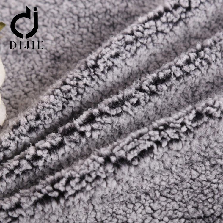 Китай Поставщик Новый дизайн Серый Полиэстер Французский двусторонний бархат ткань