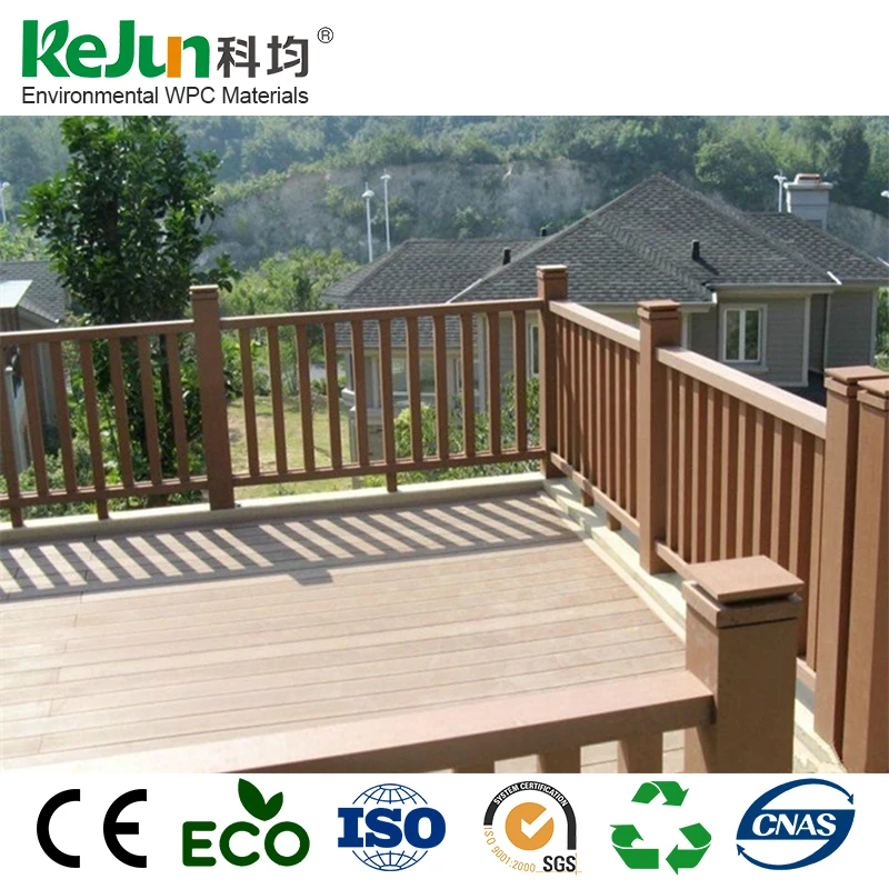 Vinyl Fence Plastic Decorative WPC Railing Fencing Trellis Balcony Porch Stair Deck railing