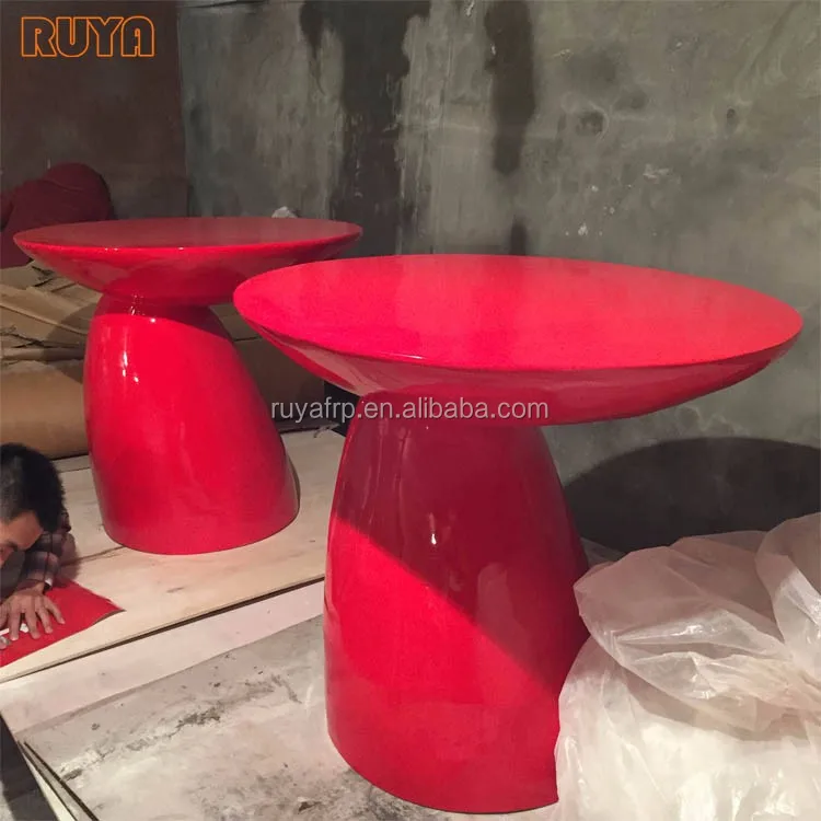Fibreglass unique furniture design keyboard stool and table for business place reception resting