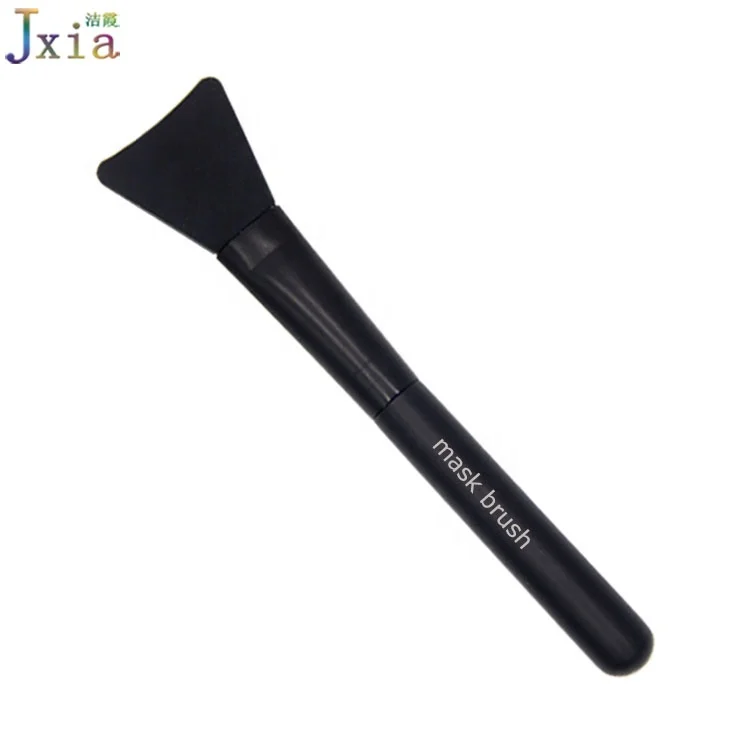 Hot DIY Mask Skin Face Care Mixing Mud Tool Custom Black Wood Handle Silicone Facial Mask Brush