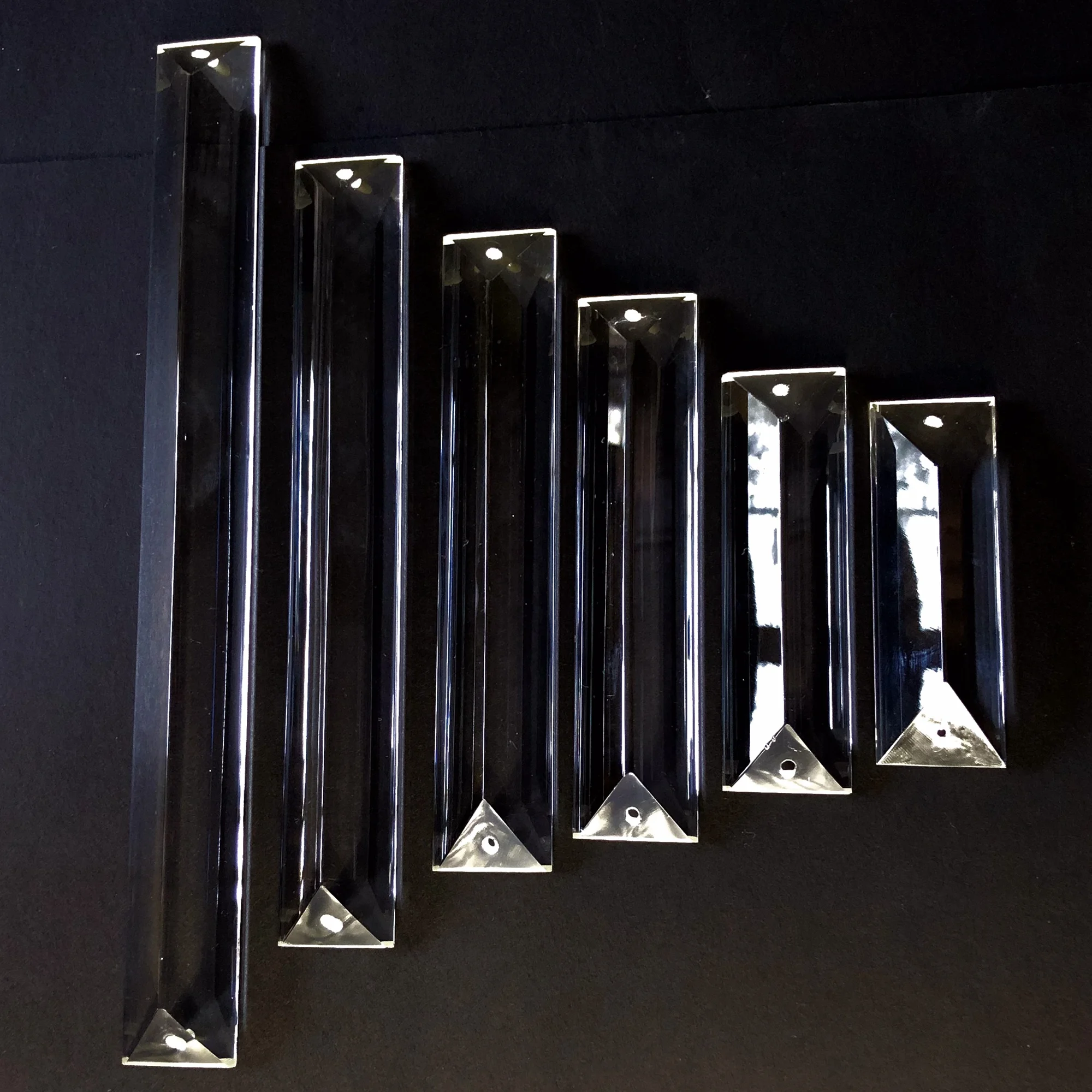 
Hot sell Crystal triangular, rectangle glass prism for chandelier, DIY curtain 100mm prism 