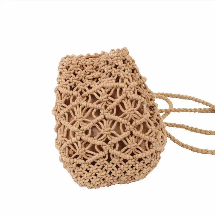 Fabric bags Shoulder Straw Summer of Women Fabric Crossbody Bags Canvas Jute Beach Travel Bag