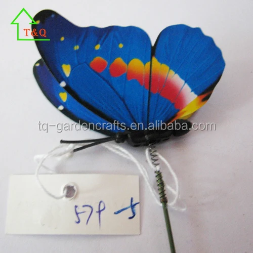 Tiny Miniature Dollhouse Fairy Garden Butterfly Hatpin Plant Stake Stick Accessories