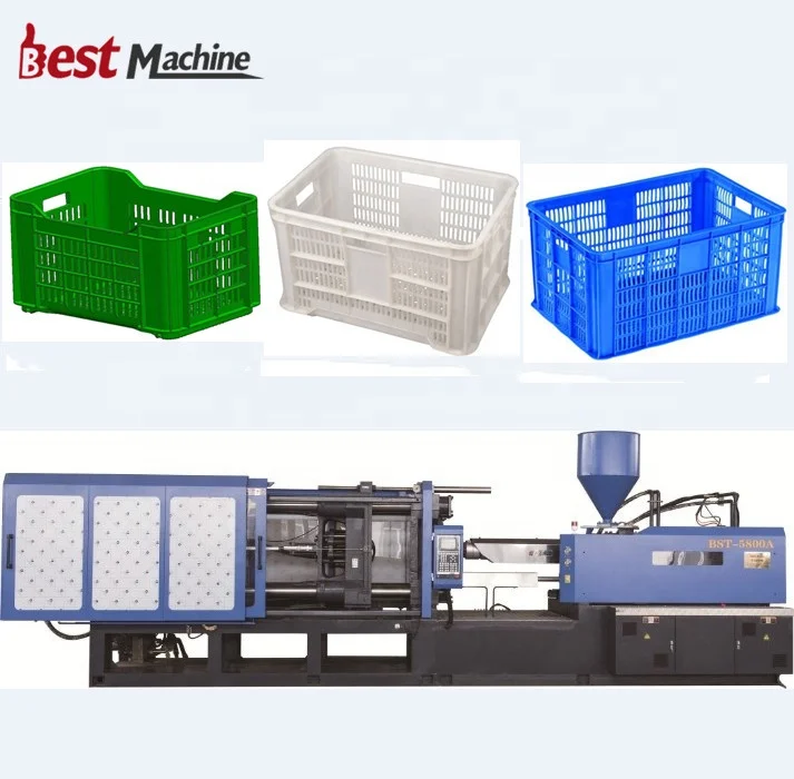 plastic vegetable fruit crate basket injection molding moulding machine