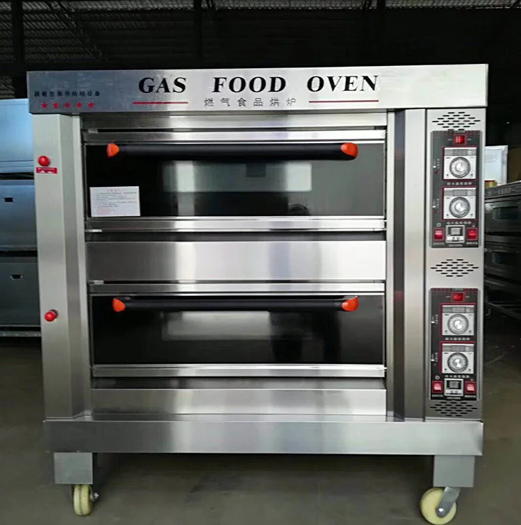 
Commercial free standing pizza cake cooking gas blue flame 2 deck gas baking oven prices in pakistan 