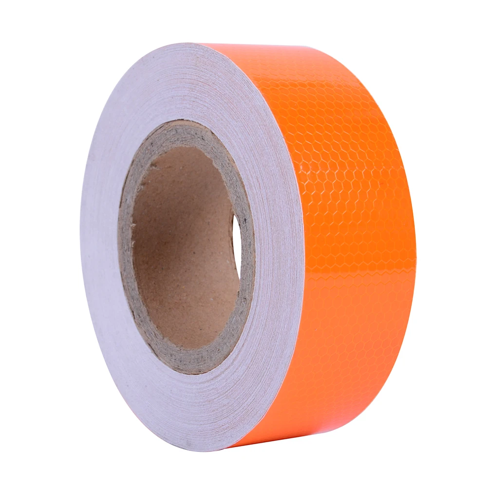 Factory Price Red White Yellow Green Blue 5cm, 10cm, 15cm  PVC Crystal Self Adhesive Reflective Tape for Outside safety