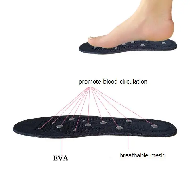 Foot Pain Relief  Massage Insoles Can Be Cut Adjustable Magnetic Healthcare Insoles