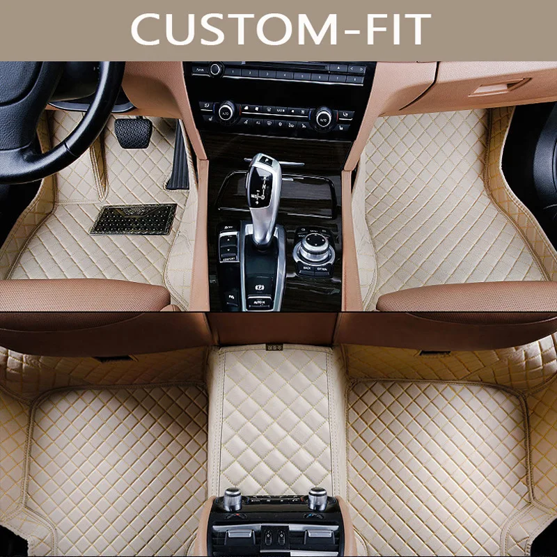 
Mcow Custom Fit 55+ Car Model All Weather Luxury Leather Car Floor Mats 