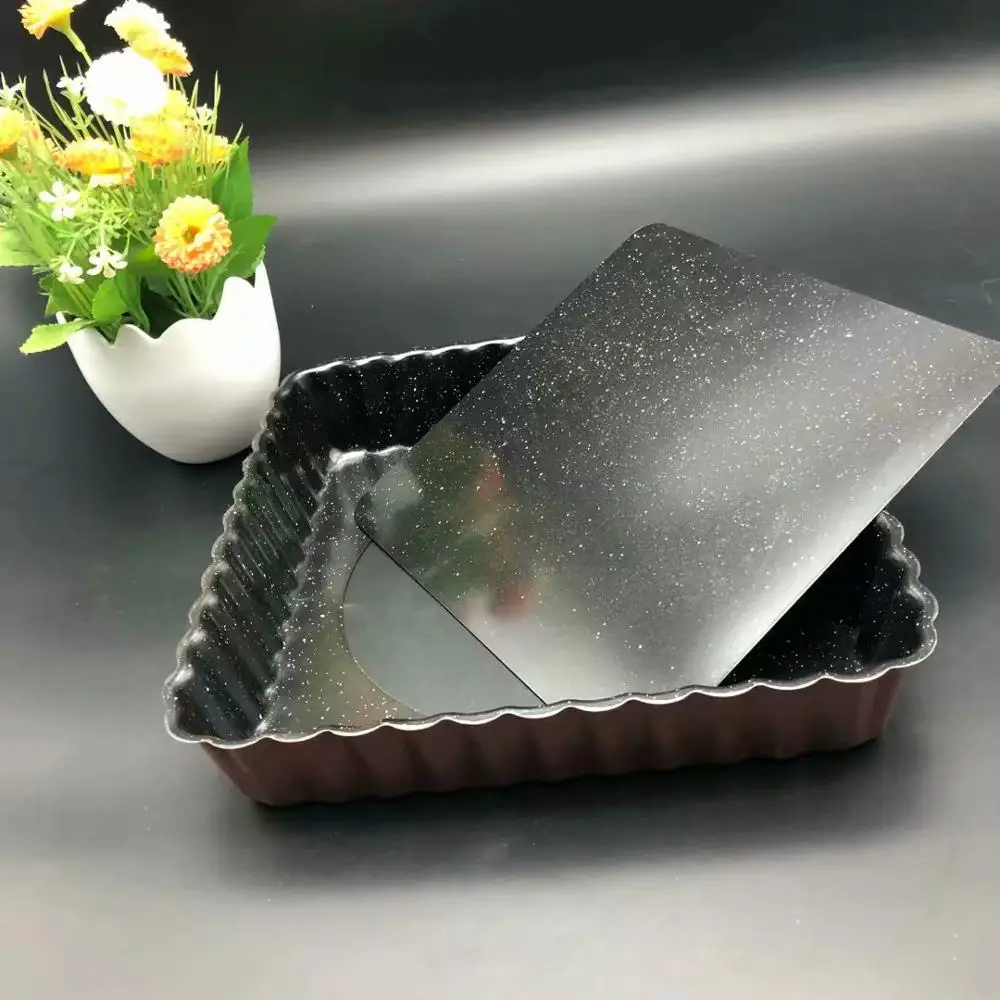 Non-Stick Carbon Steel tart Pans with Removable Bottom Square Pie Quiche Pan