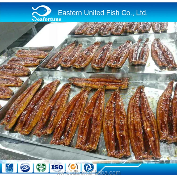 Frozen unagi kabayaki headless back cut Roasted eel