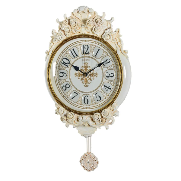 28 inch plastic antique  pendulum wall clock B8200