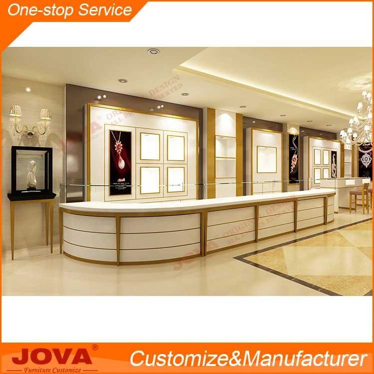Elegant Jewelry Shop Display Counter Design Images