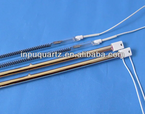 gold reflector radiant tube heater halogen heating tube 400W electric heating tube