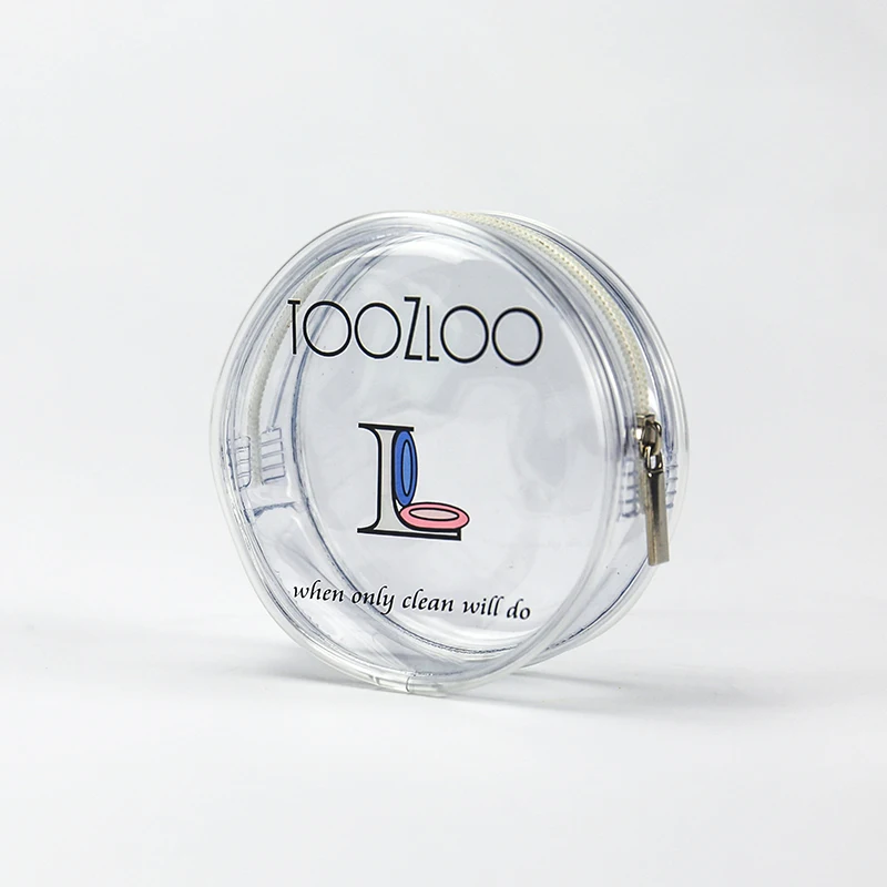 Transparent Cylinder Women Makeup Bag Pvc Cosmetic Bag for  Sponge Beauty Puff Pocket