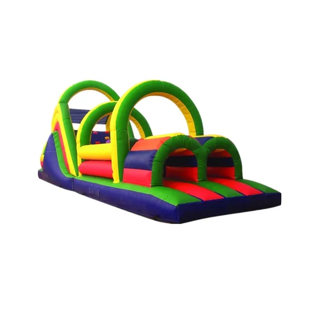 China cheap game outdoor race large mega bouncy castle crazy custom inflatable 5k run insane obstacle course for sale