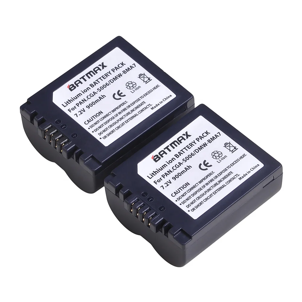 Factory CGA-S006 CGAS006 DMW-BMA7 CGR-S006E camera Battery For Panasonic Lumix DMC-FZ7 FZ8 FZ18 FZ35 FZ28 FZ38 FZ30 Camera etc