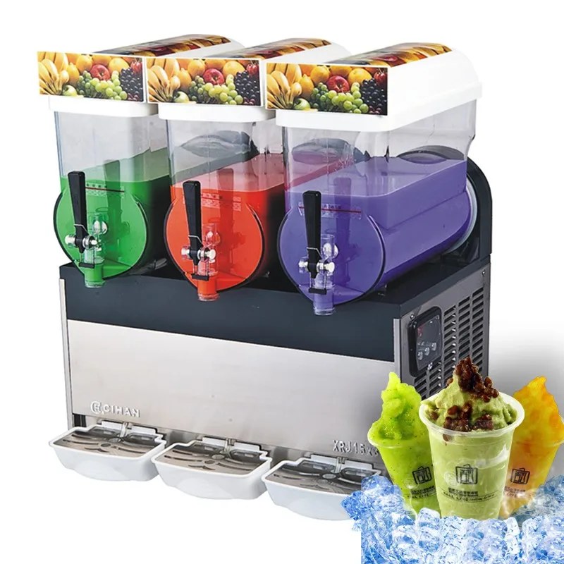 
New Design 3 Tanks Slush Machine for Shopping Mall Use 