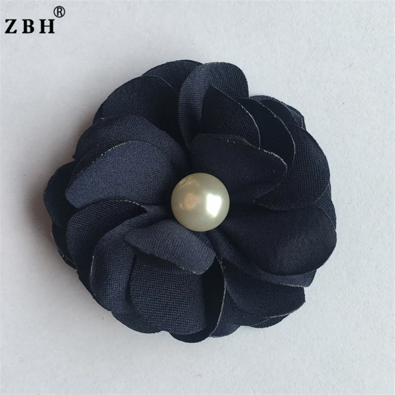 Beautiful Handmade Pearl Fabric Flowers Cloth Sticker