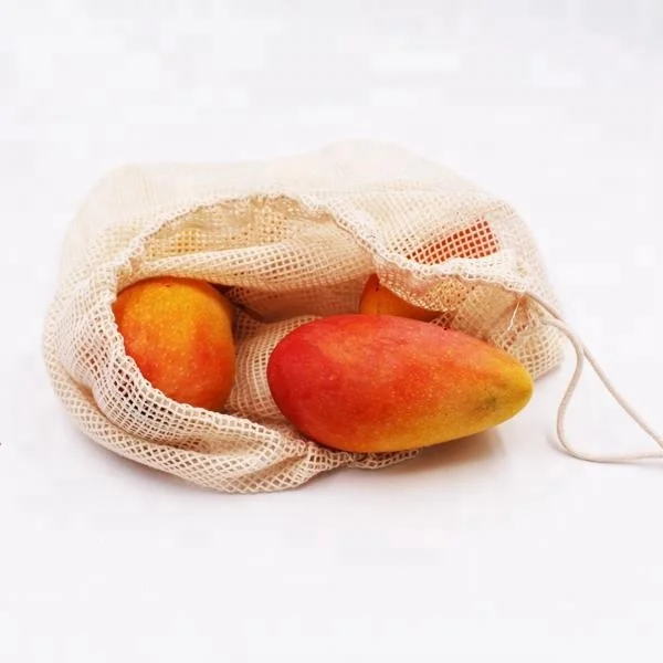 BOSI Multipurpose net bag reusable mesh cotton bag knit fabric mesh produce bag