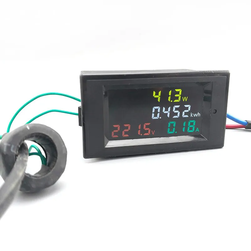 D69-2049 Multi-Functional Color Screen AC Voltmeter Ammeter Voltage Current Power AC 80-300V 100A