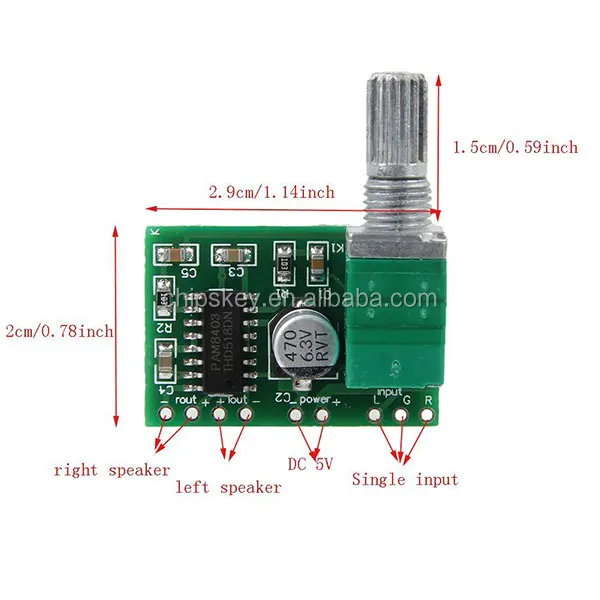 PAM8403 5 В цифровой усилитель доска USB питания
