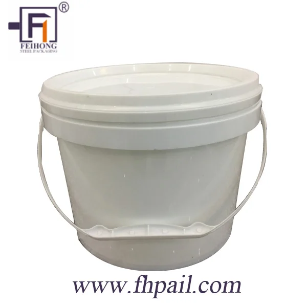 1 liter plastic bucket with tightness lid for paint or coatings packing