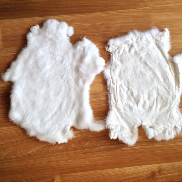 Factory wholesale  dyed color tanned large rabbit fur skin