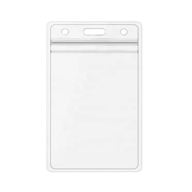 40C/0.40mm Thickness Heavy Duty ID Badge Holder Vertical Soft PVC Vinyl Nurse Name Tag Card Holder