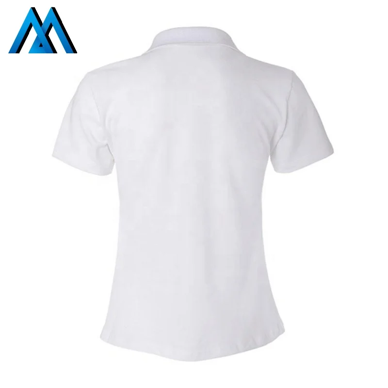 94% Cotton 6% Spandex No Button Shirt V Neck Polo For Women