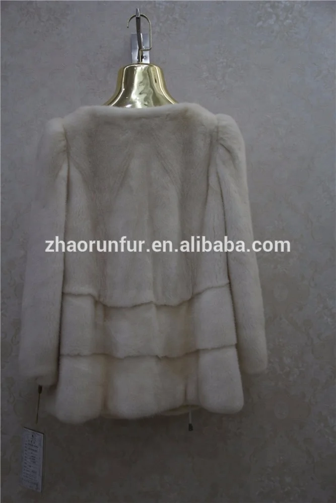 Новый дизайн женские зимние короткие импорт женские белый мех норки пальто куртка
