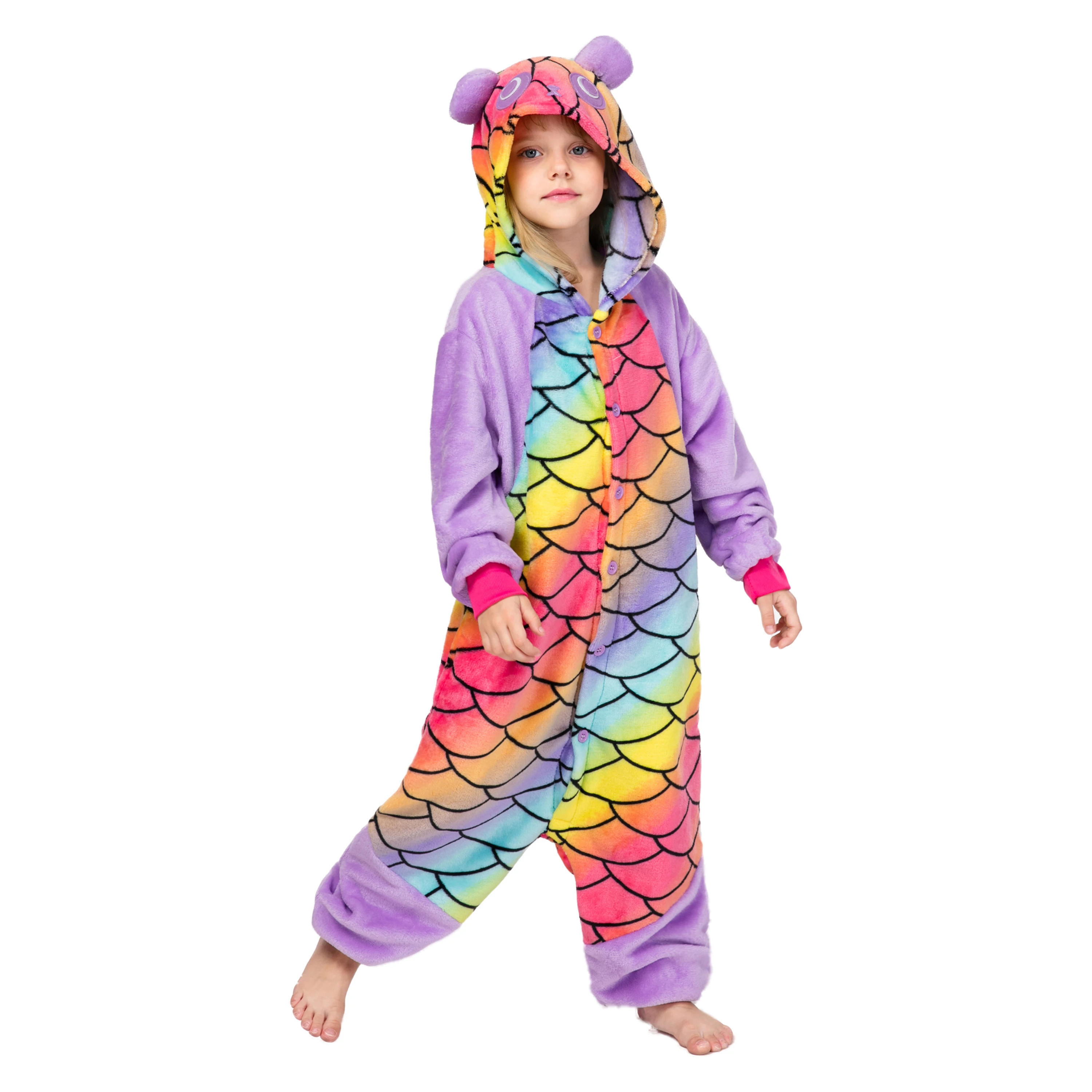 
wholesale kids pajamas costume sleepwear scale panda kid flannel onesie pajamas sleepwear pajamas 