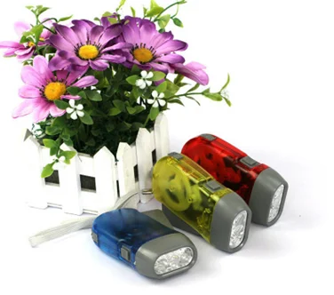 Three lamp manufacturers selling pressure LED flashlight transparent hand pinch fenvironmental protectionmini flashlight