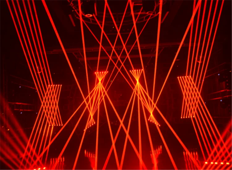 Night club bar hot selling dmx512 control 500mw*6 eye red beam laser bar 6 Heads beam Laser Light for stage
