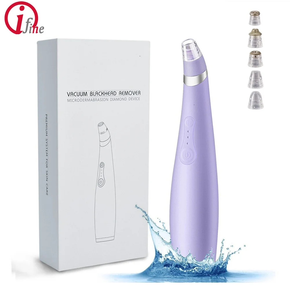 IFINE Beauty 6 suction heads Handheld Facial peeling Blackhead Removal Microderm Potable Microdermabrasion skin cleaner Machine