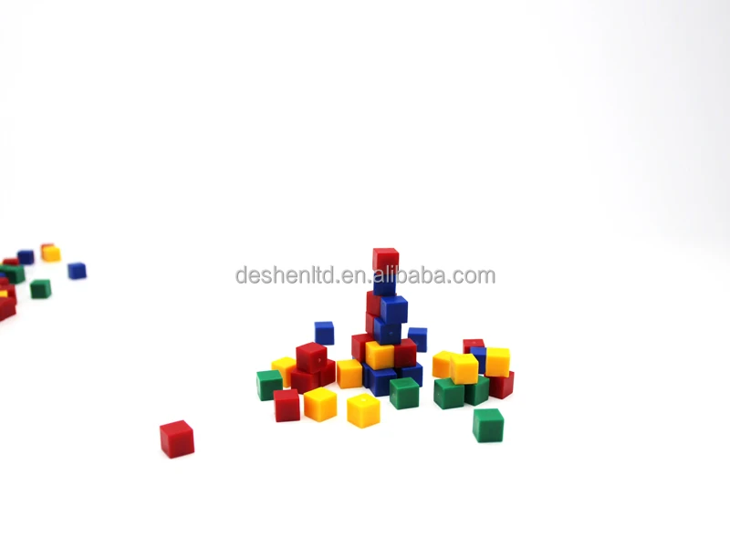 Plastic Educational Math Toys of Counting Cubes Centimeter Cubes 1x1x1cm