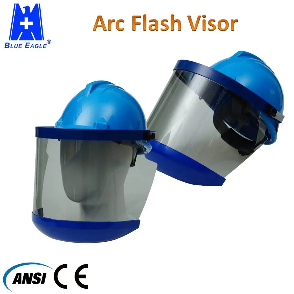 Blue Eagle Arc Flash Protection Safety Helmet Visor With Chin Guard