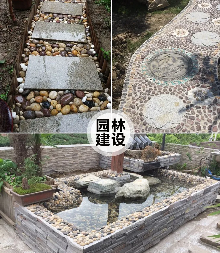 Natural White Polished Cobble Stone Outdoor Application Pebbles for Gardens Playground River Bed Polished White Pebble Stone