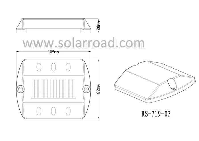 
Traffic LED Raised Pavement Marker Reflective Solar Road Stud 