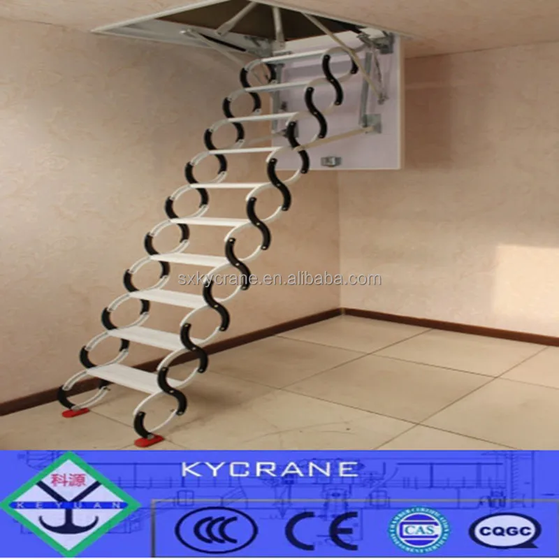 
Remote retractable attic stairs folding loft ladder for villa/maisonette 
