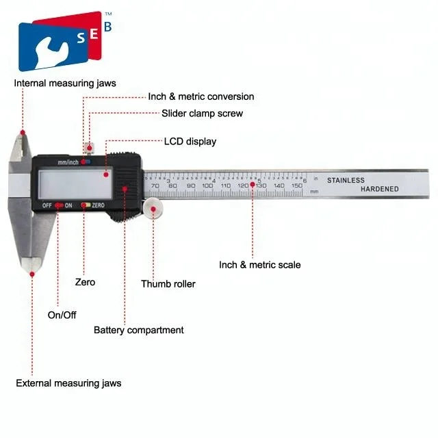 Plastic Cover Measuring Instruments Digital Caliper