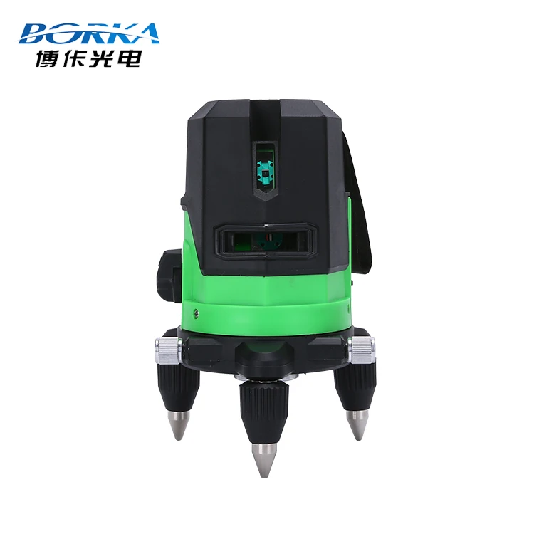Borka 5 lines 4V1H green beam laser level machine built in lithium battery