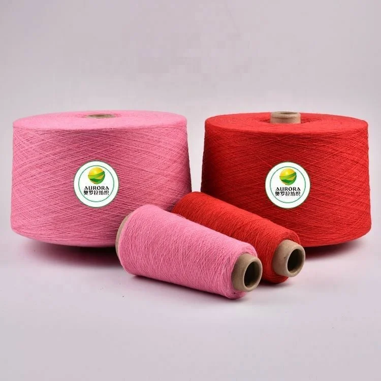 Core spun polyester fancy working gloves knitting yarn top level working glove yarn 70/48 raw white for knitting yarns