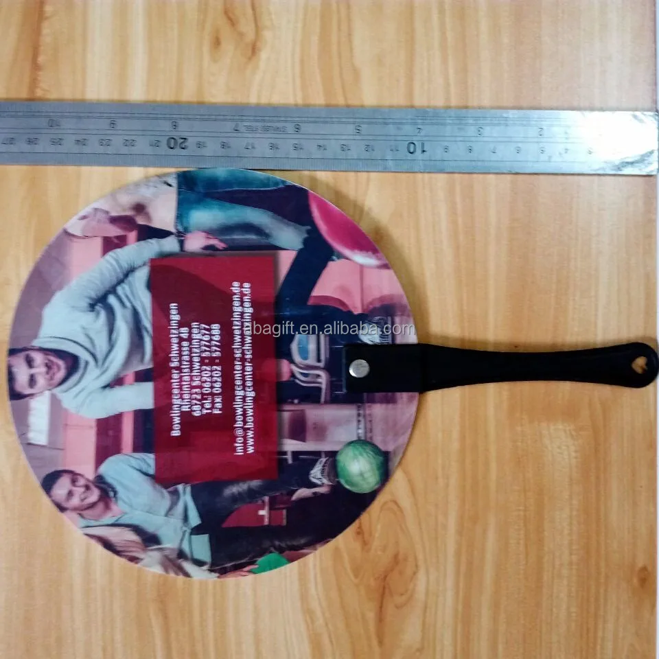 plastic hand fan with printed logo