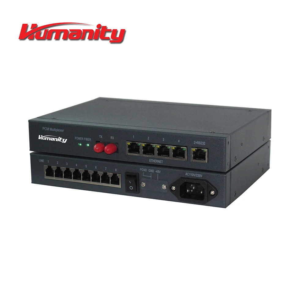 HM-PN08 1~ 8ch FXO/FXS over Optic fiber PCM Multiplexer for 8lines over fiber solution