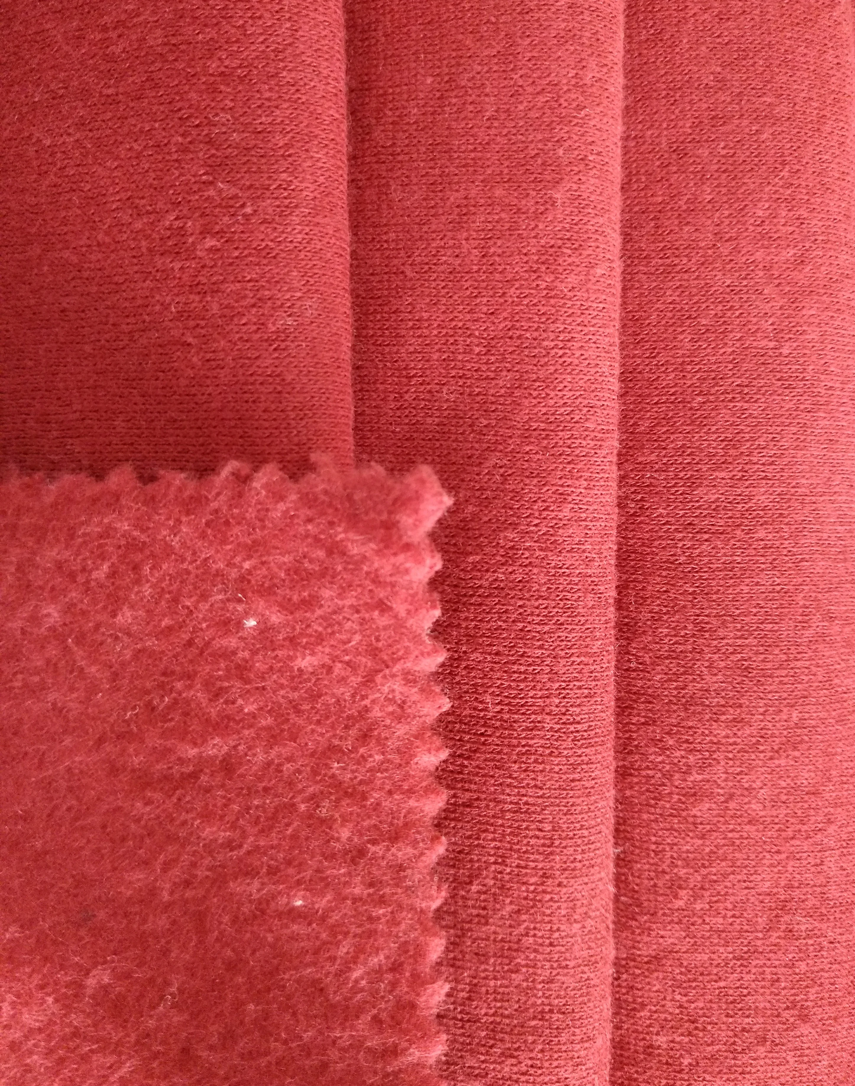 High quality solid CVC terry fleece fabric for garments