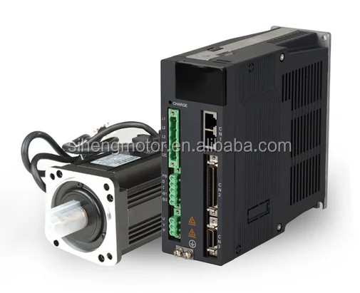High quality 110mm motor flange  220V 1.5KW 3000RPM 5NM AC Servo Motor and driver  for cnc router Machine