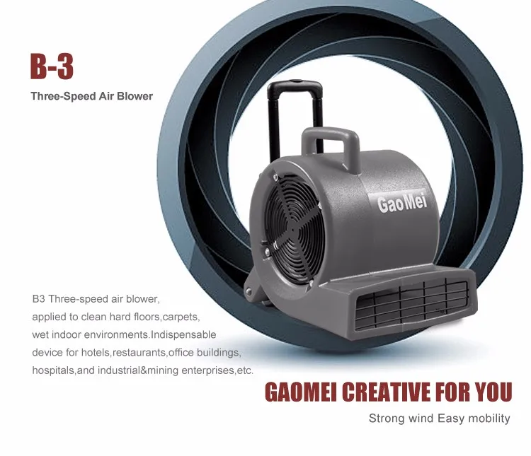 Low Noise Three Speed Air blower Industrial Small Centrifugal Fan Blower for Carpet B-3